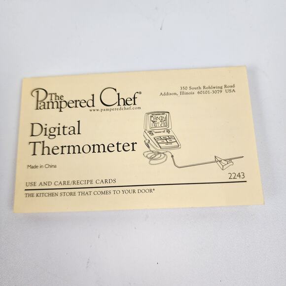 The Pampered Chef Digital Thermometer #2243 Candy Meat Fry Cooking BBQ Tested - Picture 5 of 7